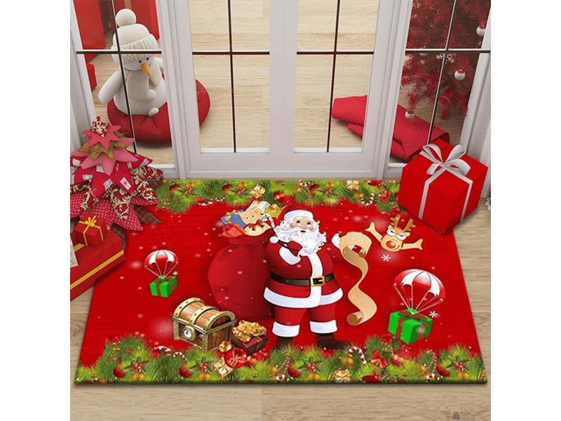  Tapis de sol de noël, paillasson motif décoratif d'intérieur, tapis de bain pour salle et chambre 40 x 60cm  - Conforama A