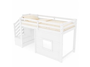 Lit mezzanine 90x200 cm STILVORA   coloris blanc