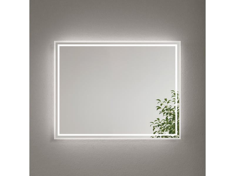  Emke miroir lumineux salle de bain 70x90cm, miroir led avec l'éclairage,interrupteur tactile, anti-buée,lumière blanche froide  - Conforama A