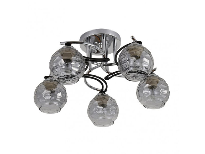  Fabrilamp etna, lampe, moderne, 5 x e14, chroméwengé, 23 x 46 x 46 cm 152555020 - Conforama A