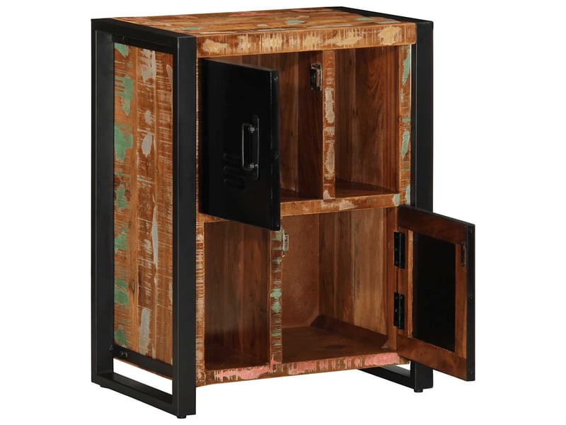  Buffet - bahut - meuble de rangement multicolore 55x35x70 cm bois massif récupération  - Conforama E
