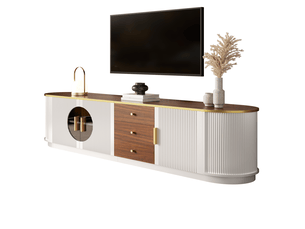 Meuble tv coloris blanc 180 cm MODENVIE  
