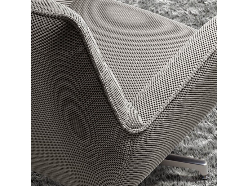  Fauteuil pivotant tissu maille mesh 3d gris pied métal - rivoli RIVOLI - Conforama D