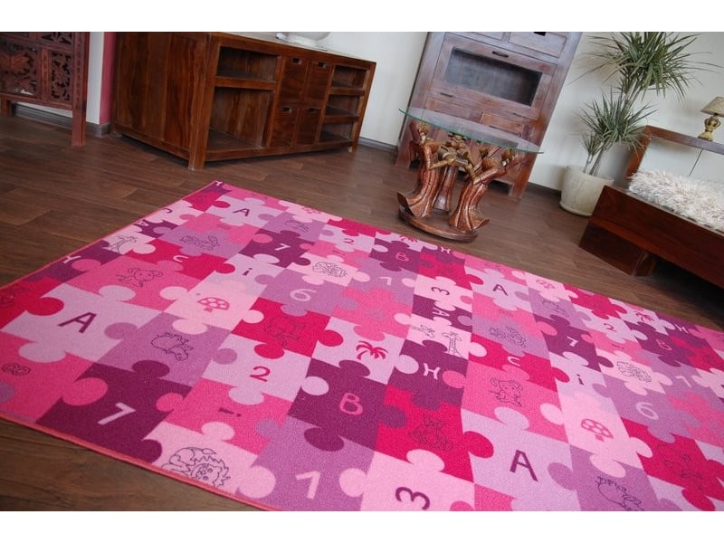  Tapis enfant puzzles violet 100x200 cm  - Conforama C