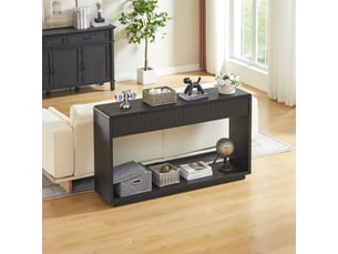 Console 2 tiroir(s)  coloris noir <strong>REDOM</strong> <strong></strong> - longueur 150 cm - 150 cm