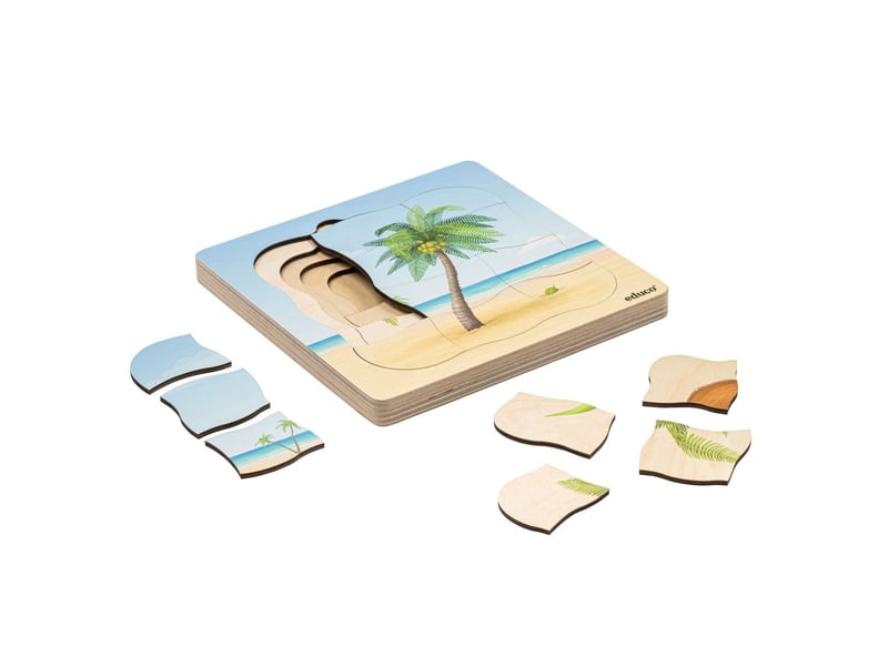 Educo sur la plage - le cocotier pousse  31 pièces de puzzle 8719924064778 - Conforama A