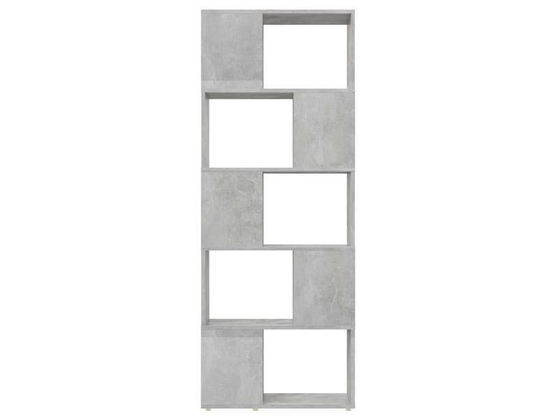  Bibliothèque, séparateur de pièce gris béton 60x24x155 cm  - Conforama E