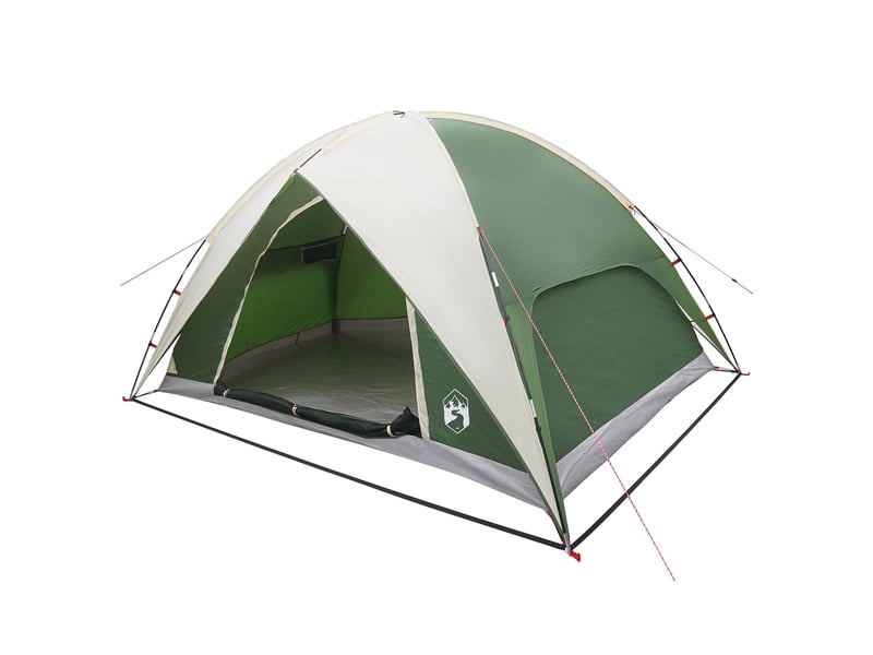  Tente de camping avec un abri imperméable 4 personne vert shl60038  - Conforama A
