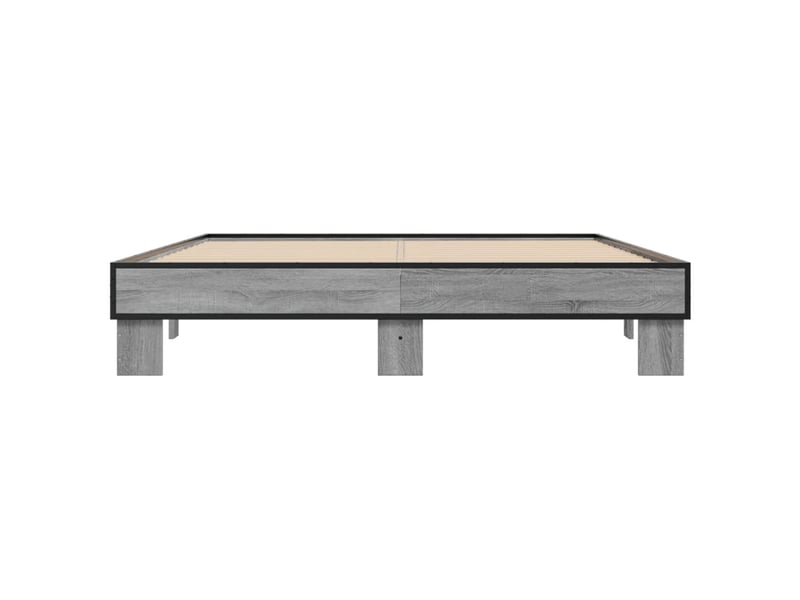  Lit double- lit adulte -  cadre de lit sans matelas sonoma gris 150x200 cm  - Conforama C