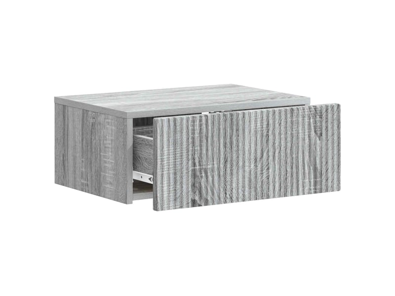 Table de chevet - cabinet de chevet - table de nuit mural sonoma gris 49 x 34,5 x 20 cm - Conforama C