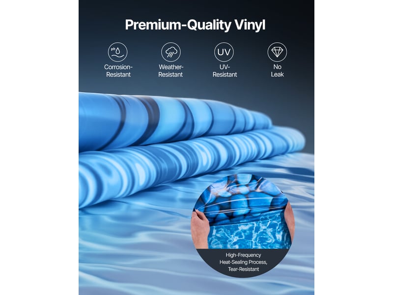  Vevor revêtement de piscine ronde doublure durable style chevauchement 640x147cm  - Conforama E