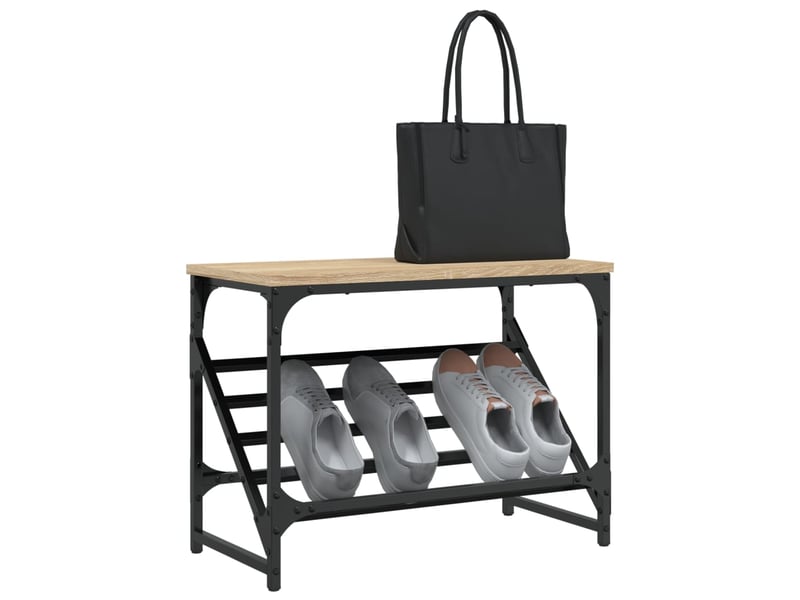  Meuble à chaussures, étagère à chaussures chêne sonoma 60x30x45 cm bois d'ingénierie  - Conforama C