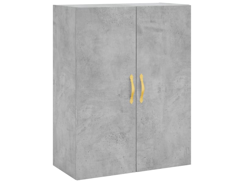  Buffet haut - bahut - meuble de rangement gris béton 69,5x34x180 cm bois d'ingénierie  - Conforama D