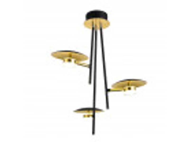  Fabrilamp ciudad del cabo, suspension, moderne, led, 18 w, 1440 lm, 4000 k, noirdoré, 53 x 39 x 39 cm 153693016 - Conforama D