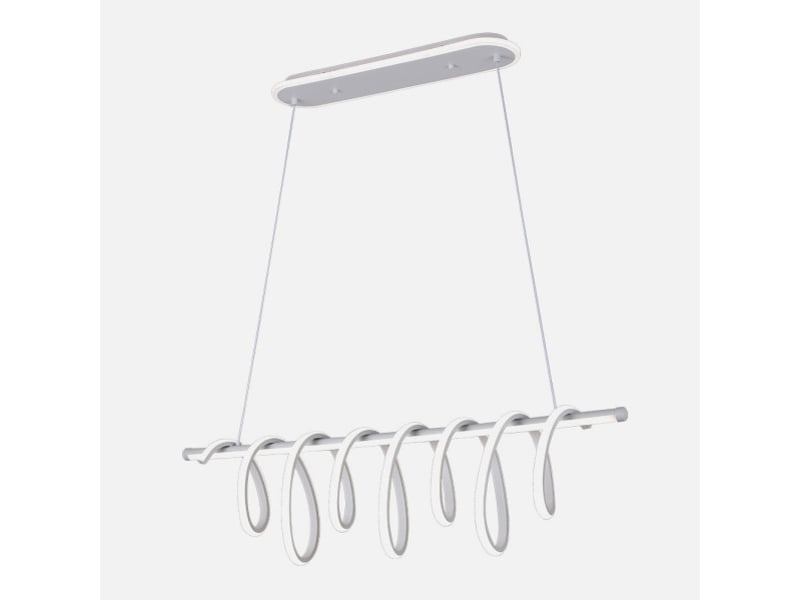  Fabrilamp premium, suspension, moderne, led, 157 w, 13884 lm, 3000-4000-6000 k, blanc, 55-119.5 x 90 x 15 cm 250292001 - Conforama C