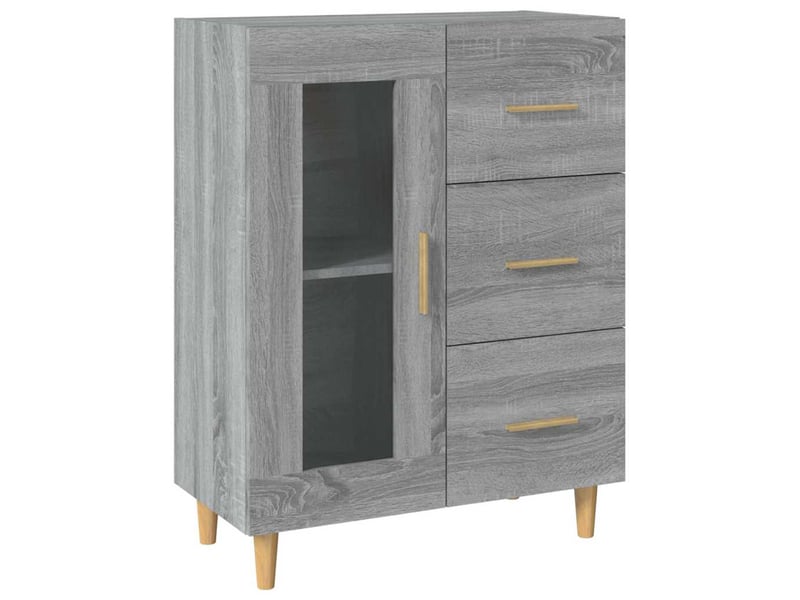  Buffet - bahut - meuble de rangement sonoma gris 69,5x34x90 cm bois d'ingénierie  - Conforama A