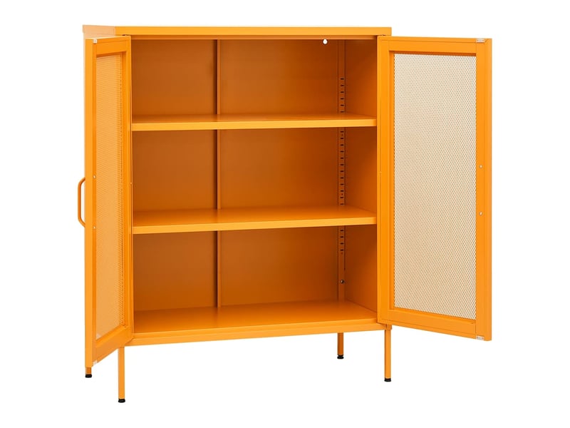 Armoire de rangement, rangement bureau jaune moutarde 80 x 35 x 101,5 cm acier  - Conforama D