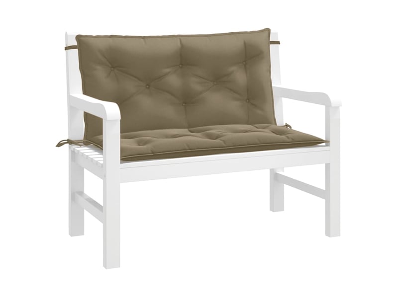  Lot de 2 coussins de banc de jardin, coussins d'assise taupe mélangé tissu cf58697  - Conforama B