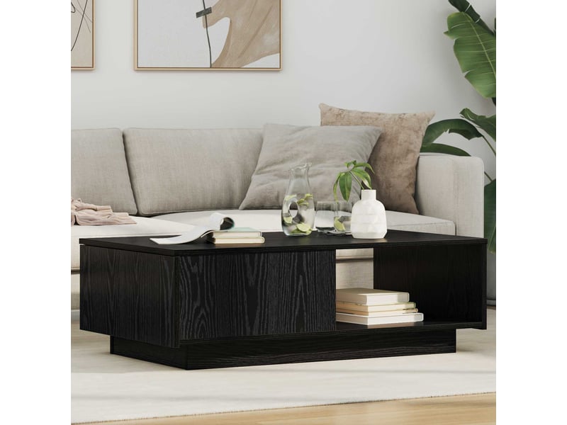  Table basse - table de salon - table à thé chêne noir 95 x 55 x 31 cm bois d'ingénierie  - Conforama B
