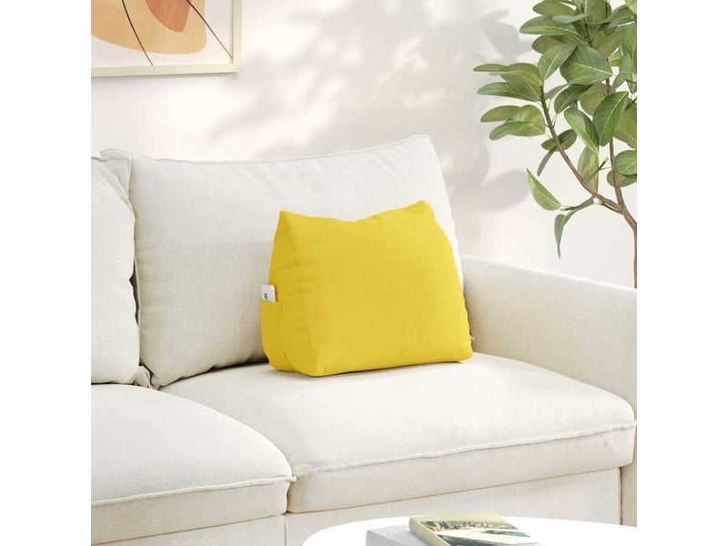  Coussin de dos, coussin de dossier jaune clair 45 x 20 x 35 cm tissu cf54783  - Conforama B