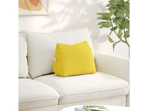 Coussin de dos, coussin de dossier jaune clair 45 x 20 x 35 cm tissu cf54783