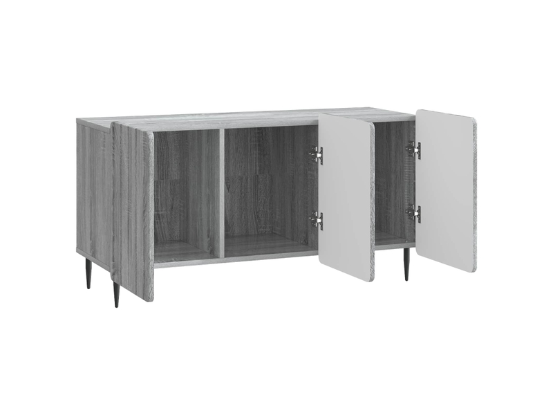  Meuble tv - banc tv - meuble de rangement 99 x 34,5 x 52 cm sonoma gris bois d'ingénierie  - Conforama E