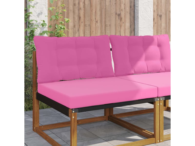 Coussin de canapé d'extérieur, coussin de chaise polyester rose 80 x 68,5 cm cf54141 - Conforama B