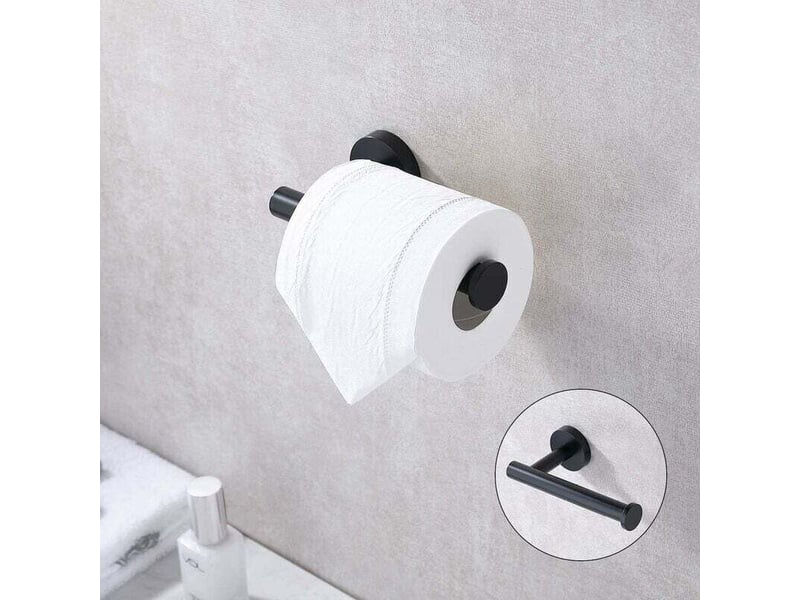 Porte-papier toilette mat en acier inoxydable, support 12, 7 cm pour cuisine et sal - Conforama B