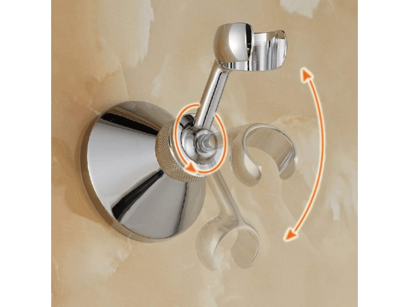  Support de douche mural support mural pour douchette orientable 360°pour douchette ou pommeau de douche.  - Conforama C