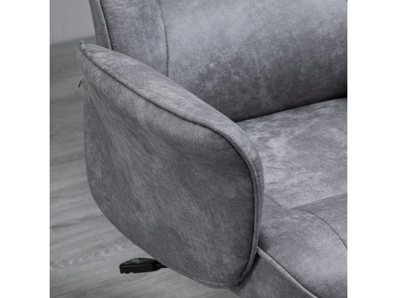  Fauteuil de bureau xxl ergonomique rembourré, inclinable, réglable, gris clair, 120 kg  - Conforama E