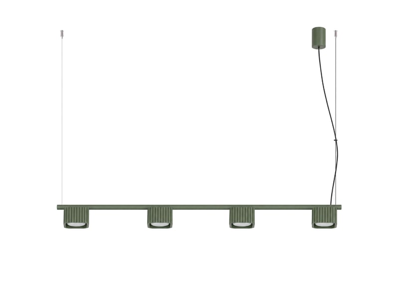 Lustre riff 4 vert olive gx53 aluminium moderne 208x122x10cm SL.3055 - Conforama A