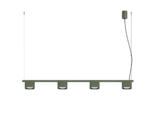 Lustre riff 4 vert olive gx53 aluminium moderne 208x122x10cm