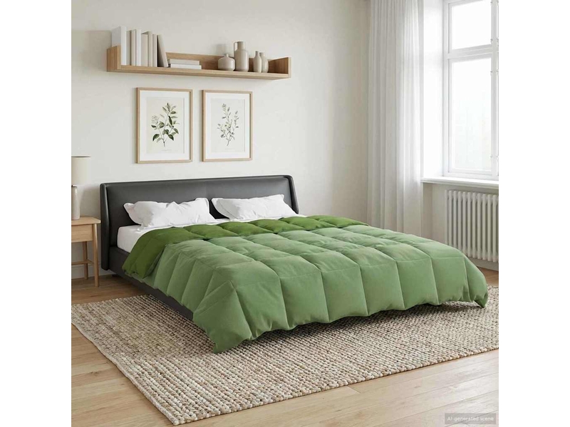  Duvet - couette complet toute l'année 220 x 240 cm 4 saisons vert  - Conforama B