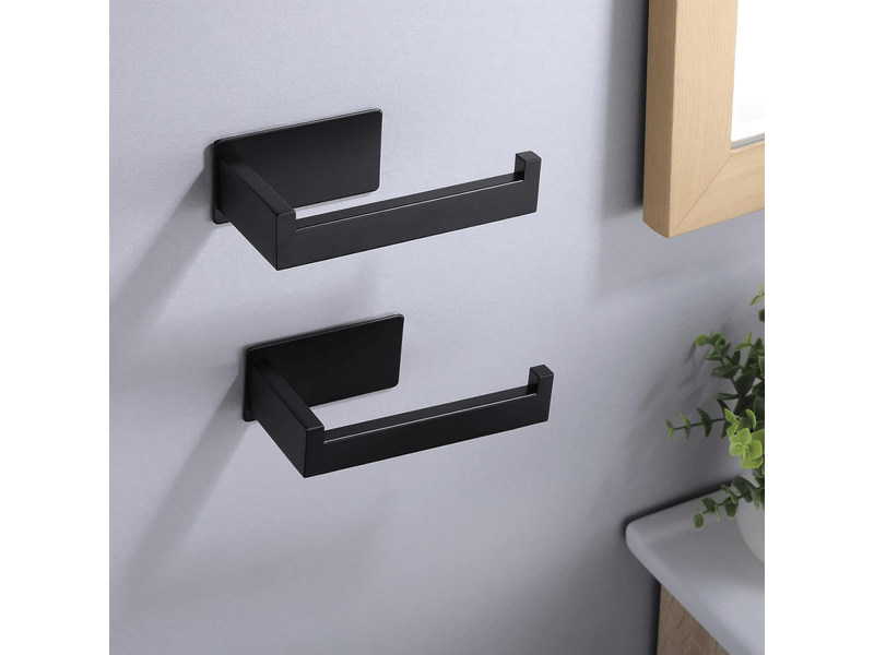  Lot de 2 porte-papier toilette auto-adhésifs, porte-papier toilette mural, porte-rouleau de papier toilette en acier inoxydable pour salle de bain (  - Conforama B