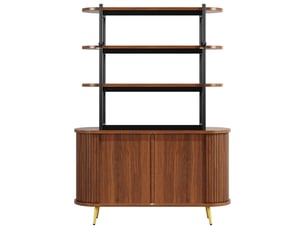 Colonne de cuisine, 120x40x183 cm, rangement intégré, en métal, bicolore