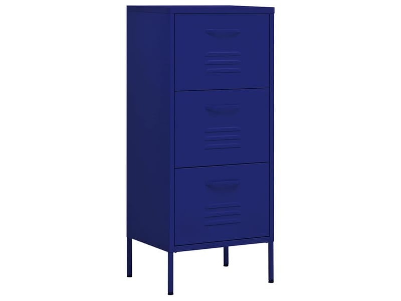  Armoire de rangement, rangement bureau bleu marine 42,5x35x101,5 cm acier shl2452  - Conforama A
