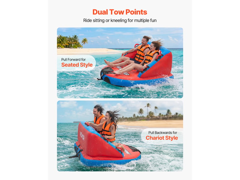  Vevor bouée tractée gonflable canapé pour tubing bateau 2 passagers 154 kg  - Conforama C