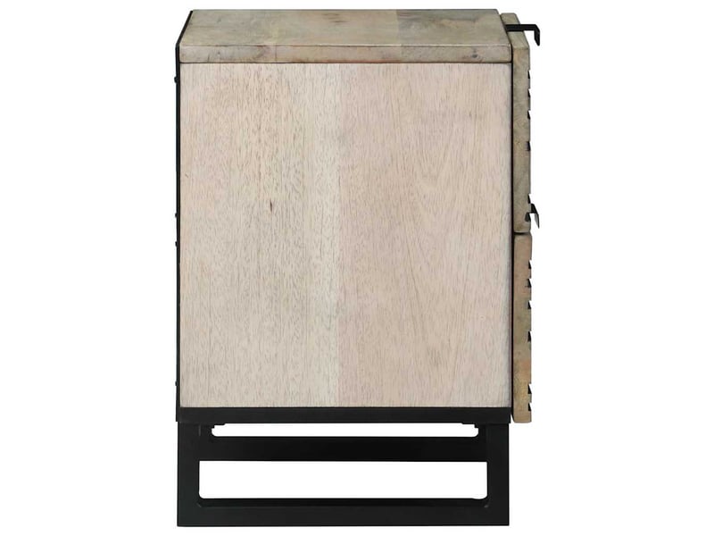  Lot de 2 table de chevet, table de nuit blanc 40 x 33 x 46 cm bois d'ingénierie shl9781  - Conforama E