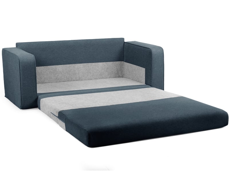  Bobochic canapé droit convertible déplimousse come tissu chiné bleu foncé COME - Conforama D