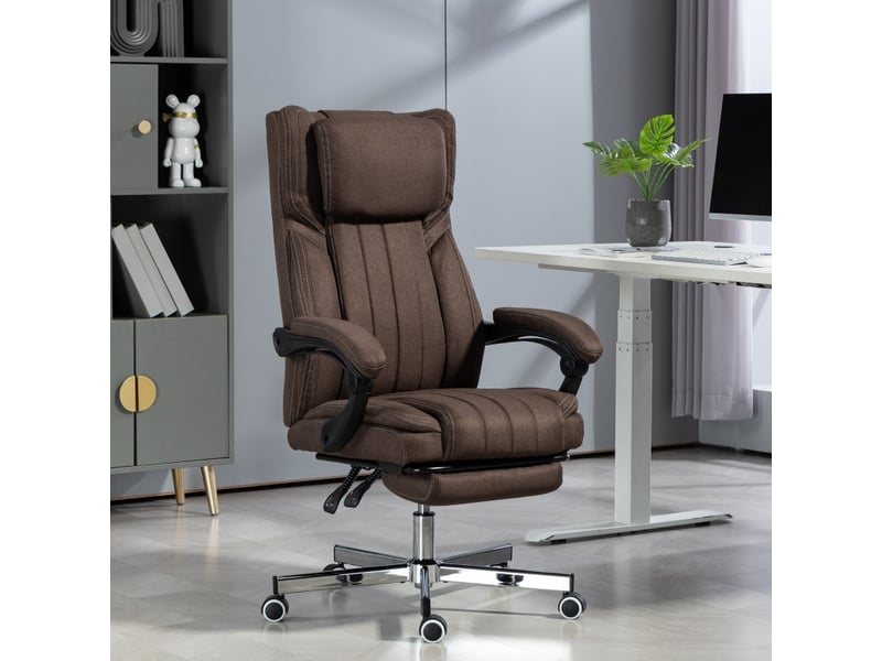  Vero chaise de massage ergonomique inclinable marron foncé  - Conforama D