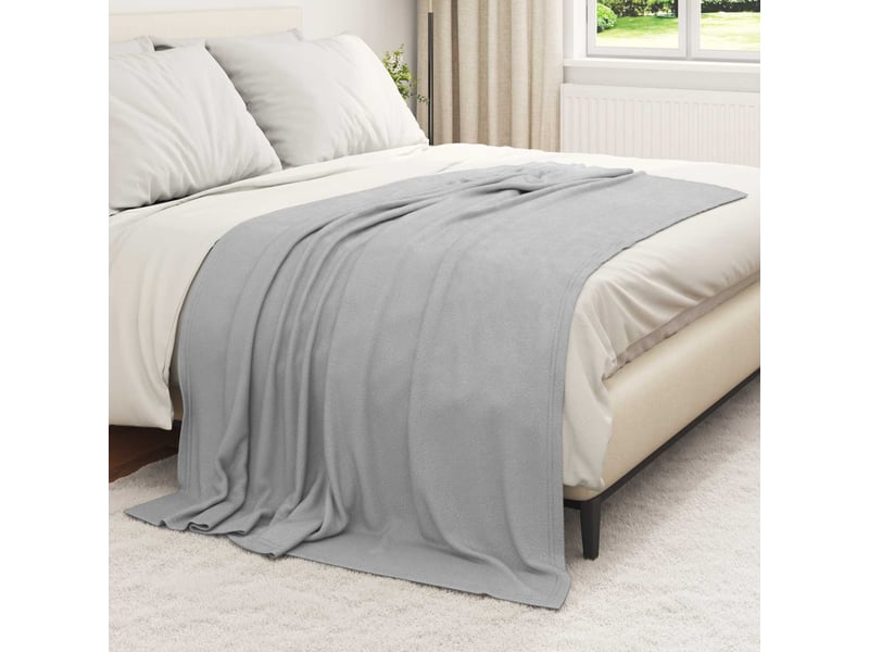  Couverture jetée de canapé 24 pcs gris 200x150 cm 10.41 kg polaire  - Conforama C