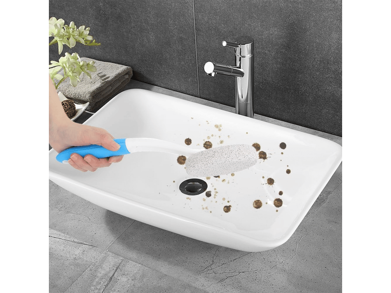  Brosse de nettoyage en pierre ponce, manche de toilette, pour salle de bain, toilettes, élimination des taches, eau, anneaux de cuvette  - Conforama C