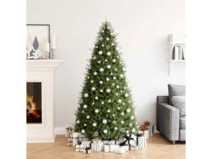 Ensemble de boules de noël 111 pièces argenté polystyrène