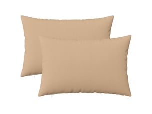 Lot de 2 coussins avec oreiller, coussins décoratifs heerlen crème tissu cf50206
