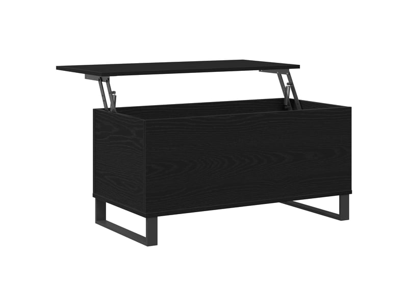  Table basse - table de salon - table à thé chêne noir 90 x 44,5 x 45 cm bois d'ingénierie  - Conforama B