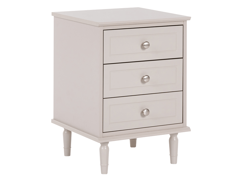 Table de nuit à 3 tiroir oberon beige  - Conforama A