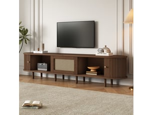 Meuble tv coloris marron 180 cm <strong>MAISENTIEL</strong> <strong></strong>