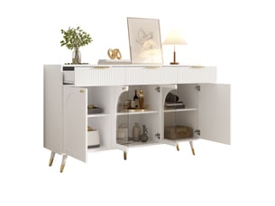 Buffet 4 porte(s)  3 tiroir(s) VIVRYN  - 140 cm coloris blanc 