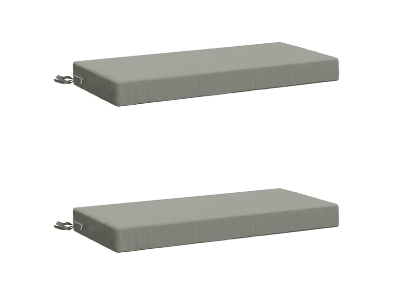 Lot de 2 coussins de banc, coussins d'assise soest 100 % polyester gris cf57261 - Conforama A