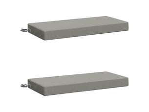 Lot de 2 coussins de banc, coussins d'assise soest 100 % polyester gris cf57261